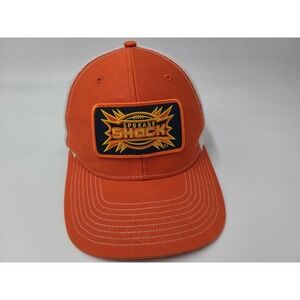 Spokane Shock Patch Ricardson Mesh Trucker Snapback Hat Cap AFL IFL Orange White